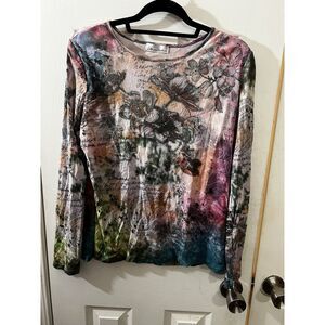 I Amore Couture Womens XL Sheer Shirt Long Sleeve